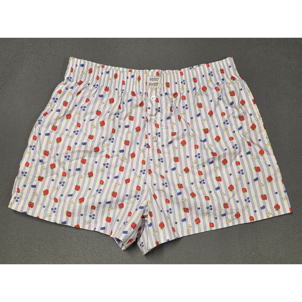 Better Together Dreamy Nights Sleep Lounge Shorts Womens Small Strawberry Cotton